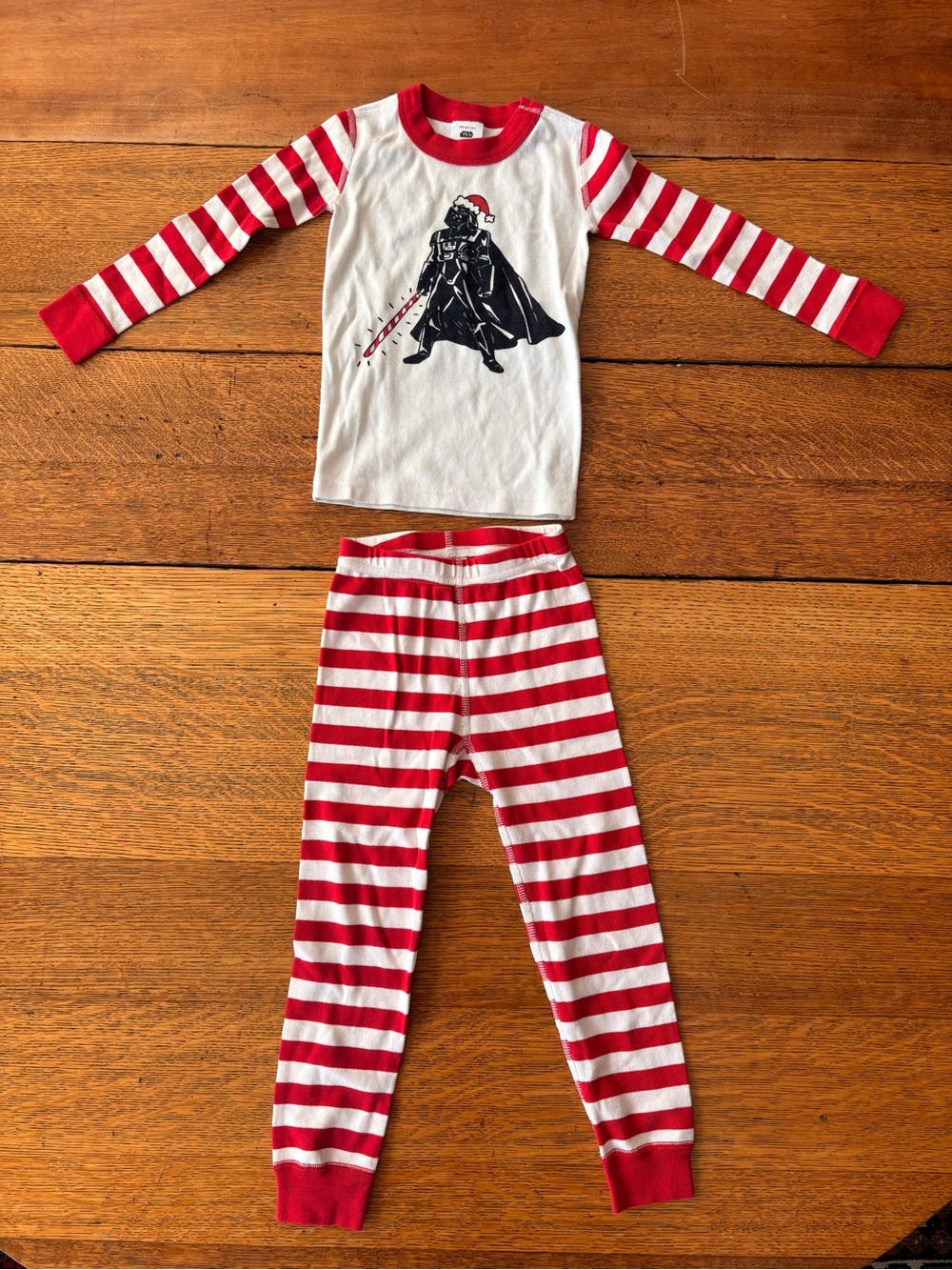 Hanna Andersson Red & White Striped Star Wars Pajama Set